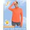 image:imagebaleaf Womens Sun Shirts UPF 50 Lightweight Running Jacket UV Protection Athletic Full Zip Long Sleeve PocketsOrange