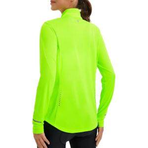 image:imagebaleaf Womens Sun Shirts UPF 50 Lightweight Running Jacket UV Protection Athletic Full Zip Long Sleeve PocketsFluorescent Green