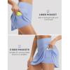 image:imagebaleaf 14 Tennis Skirt for Women Golf Skorts with Shorts Pockets High Waisted Athletic Workout Running SkirtsLight Blue