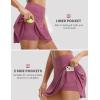 image:imagebaleaf 14 Tennis Skirt for Women Golf Skorts with Shorts Pockets High Waisted Athletic Workout Running SkirtsRose Red