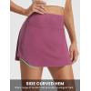 image:imagebaleaf 14 Tennis Skirt for Women Golf Skorts with Shorts Pockets High Waisted Athletic Workout Running SkirtsRose Red