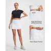 image:imagebaleaf 14 Tennis Skirt for Women Golf Skorts with Shorts Pockets High Waisted Athletic Workout Running SkirtsWhite