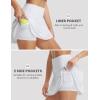 image:imagebaleaf 14 Tennis Skirt for Women Golf Skorts with Shorts Pockets High Waisted Athletic Workout Running SkirtsWhite