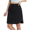 image:imagebaleaf Skorts for Women 20 Golf Athletic Tennis Skirts Knee Length Pickleball Hiking Casual Skort Zipper Pockets UPF50Black