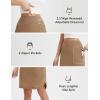 image:imagebaleaf Skorts for Women 20 Golf Athletic Tennis Skirts Knee Length Pickleball Hiking Casual Skort Zipper Pockets UPF50Brown