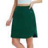 image:imagebaleaf Skorts for Women 20 Golf Athletic Tennis Skirts Knee Length Pickleball Hiking Casual Skort Zipper Pockets UPF50Dark Green