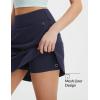 image:imagebaleaf Skorts for Women 20 Golf Athletic Tennis Skirts Knee Length Pickleball Hiking Casual Skort Zipper Pockets UPF50Navy Blue