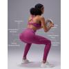 image:imagebaleaf Sweatleaf Womens High Waisted Leggings 25 Tummy Control Butt Lifting Yoga Workout Running PantsRose Red