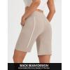 image:imagebaleaf Womens Bermuda Shorts 9 Knee Length High Waisted Long Shorts with Zipper Pockets Golf Shorts for Women Walking Travel Athletic Running Hiking Workout Khaki L
