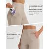 image:imagebaleaf Womens Bermuda Shorts 9 Knee Length High Waisted Long Shorts with Zipper Pockets Golf Shorts for Women Walking Travel Athletic Running Hiking Workout Khaki L
