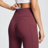 image:imagebaleaf Womens Leggings with Pockets Tummy Control Workout High Waisted Athletic 78 Ultra Soft Gym Yoga Ankle PantsWine
