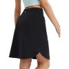 image:imagebaleaf Skorts for Women 20 Golf Athletic Tennis Skirts Knee Length Pickleball Hiking Casual Skort Zipper Pockets UPF50Black