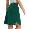 image:imagebaleaf Skorts for Women 20 Golf Athletic Tennis Skirts Knee Length Pickleball Hiking Casual Skort Zipper Pockets UPF50Dark Green