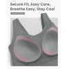 image:imagebaleaf Freeleaf Womens Longline Sports Bras Wirefree 3D Molded Cup Tank Tops Medium Support Yoga Workout Running BraDark Gray