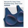 image:imagebaleaf Freeleaf Womens Longline Sports Bras Wirefree 3D Molded Cup Tank Tops Medium Support Yoga Workout Running BraGibraltar Sea