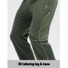 image:imagebaleaf Mens Fleece Lined Pants Waterproof Sweatpants with 3 Pockets Open Bottom Winter Thermal Athletic PantsArmy Green
