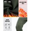 image:imagebaleaf Mens Fleece Lined Pants Waterproof Sweatpants with 3 Pockets Open Bottom Winter Thermal Athletic PantsArmy Green