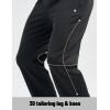 image:imagebaleaf Mens Fleece Lined Pants Waterproof Sweatpants with 3 Pockets Open Bottom Winter Thermal Athletic PantsBlack