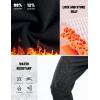 image:imagebaleaf Mens Fleece Lined Pants Waterproof Sweatpants with 3 Pockets Open Bottom Winter Thermal Athletic PantsBlack
