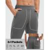 image:imagebaleaf Mens Fleece Lined Pants Waterproof Sweatpants with 3 Pockets Open Bottom Winter Thermal Athletic PantsDark Gray