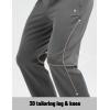 image:imagebaleaf Mens Fleece Lined Pants Waterproof Sweatpants with 3 Pockets Open Bottom Winter Thermal Athletic PantsDark Gray