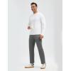 image:imagebaleaf Mens Fleece Lined Pants Waterproof Sweatpants with 3 Pockets Open Bottom Winter Thermal Athletic PantsDark Gray