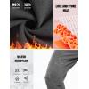 image:imagebaleaf Mens Fleece Lined Pants Waterproof Sweatpants with 3 Pockets Open Bottom Winter Thermal Athletic PantsDark Gray