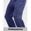 image:imagebaleaf Mens Fleece Lined Pants Waterproof Sweatpants with 3 Pockets Open Bottom Winter Thermal Athletic PantsNavy Blue