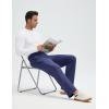 image:imagebaleaf Mens Fleece Lined Pants Waterproof Sweatpants with 3 Pockets Open Bottom Winter Thermal Athletic PantsNavy Blue