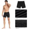 image:imagebaleaf Mens Swim Jammers Athletic Swimwear Quick Dry Compression Brief Swimsuit UPF 50 Endurance Racing TrainingBlack