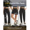 image:imagebaleaf Womens Hiking Pants 29 Convertible ZipOff Pants with 6 Pockets Lightweight Quick Dry Water Resistant UPF 50Black