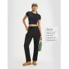 image:imagebaleaf Womens Hiking Pants 29 Convertible ZipOff Pants with 6 Pockets Lightweight Quick Dry Water Resistant UPF 50Black