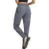 image:imagebaleaf Womens Hiking Pants 29 Convertible ZipOff Pants with 6 Pockets Lightweight Quick Dry Water Resistant UPF 50Dark Gray