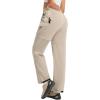 image:imagebaleaf Womens Hiking Pants 29 Convertible ZipOff Pants with 6 Pockets Lightweight Quick Dry Water Resistant UPF 50Khaki