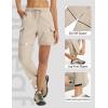image:imagebaleaf Womens Hiking Pants 29 Convertible ZipOff Pants with 6 Pockets Lightweight Quick Dry Water Resistant UPF 50Khaki
