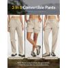 image:imagebaleaf Womens Hiking Pants 29 Convertible ZipOff Pants with 6 Pockets Lightweight Quick Dry Water Resistant UPF 50Khaki