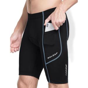image:imagebaleaf Mens Padded Bike Shorts Cycling Road Biking Riding Bicycle Cycle Wear Pockets UPF 50 MTB Accessories TightsClassicblue