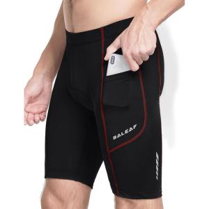 image:imagebaleaf Mens Padded Bike Shorts Cycling Road Biking Riding Bicycle Cycle Wear Pockets UPF 50 MTB Accessories TightsClassicred
