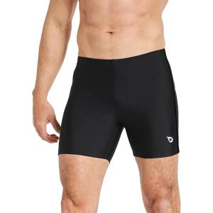 image:imagebaleaf Mens Swim Jammers Athletic Swimwear Quick Dry Compression Brief Swimsuit UPF 50 Endurance Racing TrainingBlack