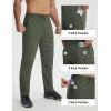 image:imagebaleaf Mens Hiking Pants Lightweight Quick Dry Sweatpants Water Resistant Cargo Pants with 6 Pockets Fishing Work TravelArmy Green