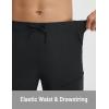 image:imagebaleaf Mens Hiking Pants Lightweight Quick Dry Sweatpants Water Resistant Cargo Pants with 6 Pockets Fishing Work TravelBlack