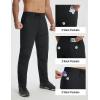 image:imagebaleaf Mens Hiking Pants Lightweight Quick Dry Sweatpants Water Resistant Cargo Pants with 6 Pockets Fishing Work TravelBlack