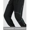 image:imagebaleaf Mens Hiking Pants Lightweight Quick Dry Sweatpants Water Resistant Cargo Pants with 6 Pockets Fishing Work TravelBlack