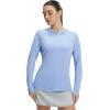 image:imagebaleaf Womens Sun Shirts UPF 50 UV Shirt Mesh Back Lightweight Long Sleeve Tops Breathable SPF Hoodie for HikingLight Blue