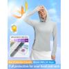 image:imagebaleaf Womens Sun Shirts UPF 50 UV Shirt Mesh Back Lightweight Long Sleeve Tops Breathable SPF Hoodie for HikingLight Gray