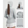 image:imagebaleaf Womens Sun Shirts UPF 50 UV Shirt Mesh Back Lightweight Long Sleeve Tops Breathable SPF Hoodie for HikingLight Gray