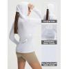 image:imagebaleaf Womens Sun Shirts UPF 50 UV Shirt Mesh Back Lightweight Long Sleeve Tops Breathable SPF Hoodie for HikingWhite