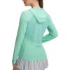 image:imagebaleaf Womens Sun Shirts UPF 50 UV Shirt Mesh Back Lightweight Long Sleeve Tops Breathable SPF Hoodie for HikingLight Green