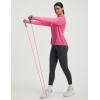 image:imagebaleaf Womens Long Sleeve Cycling Jersey Quarter Zip Workout Shirts Quick Dry Sun Protection Athletic Shirt PocketsPink