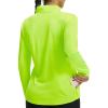 image:imagebaleaf Womens Long Sleeve Cycling Jersey Quarter Zip Workout Shirts Quick Dry Sun Protection Athletic Shirt PocketsFluorescent Green